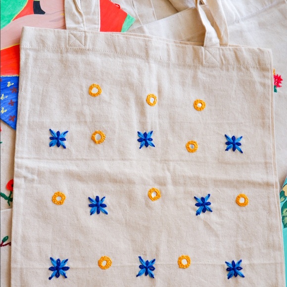 Handmade cotton tote bag - Picture 2 of 5